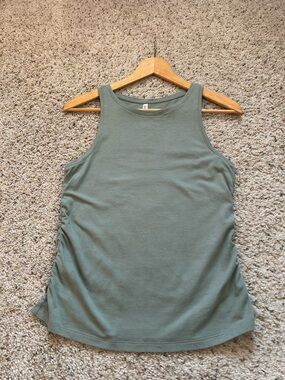 Soma Olive Green Ruched-Side Tank Top